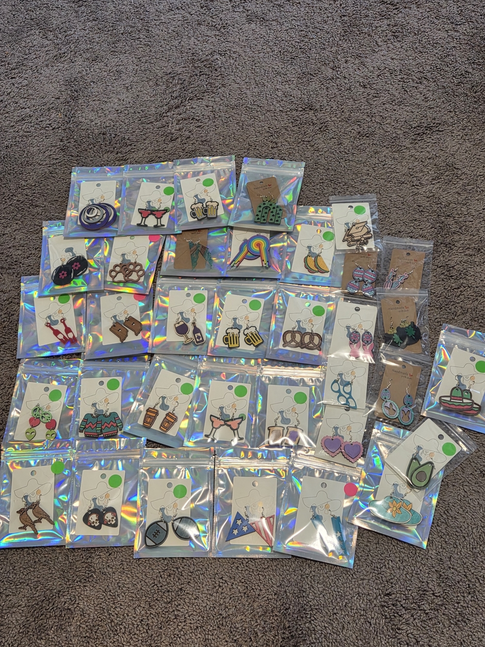 Large Lot Of Dangle Earrings